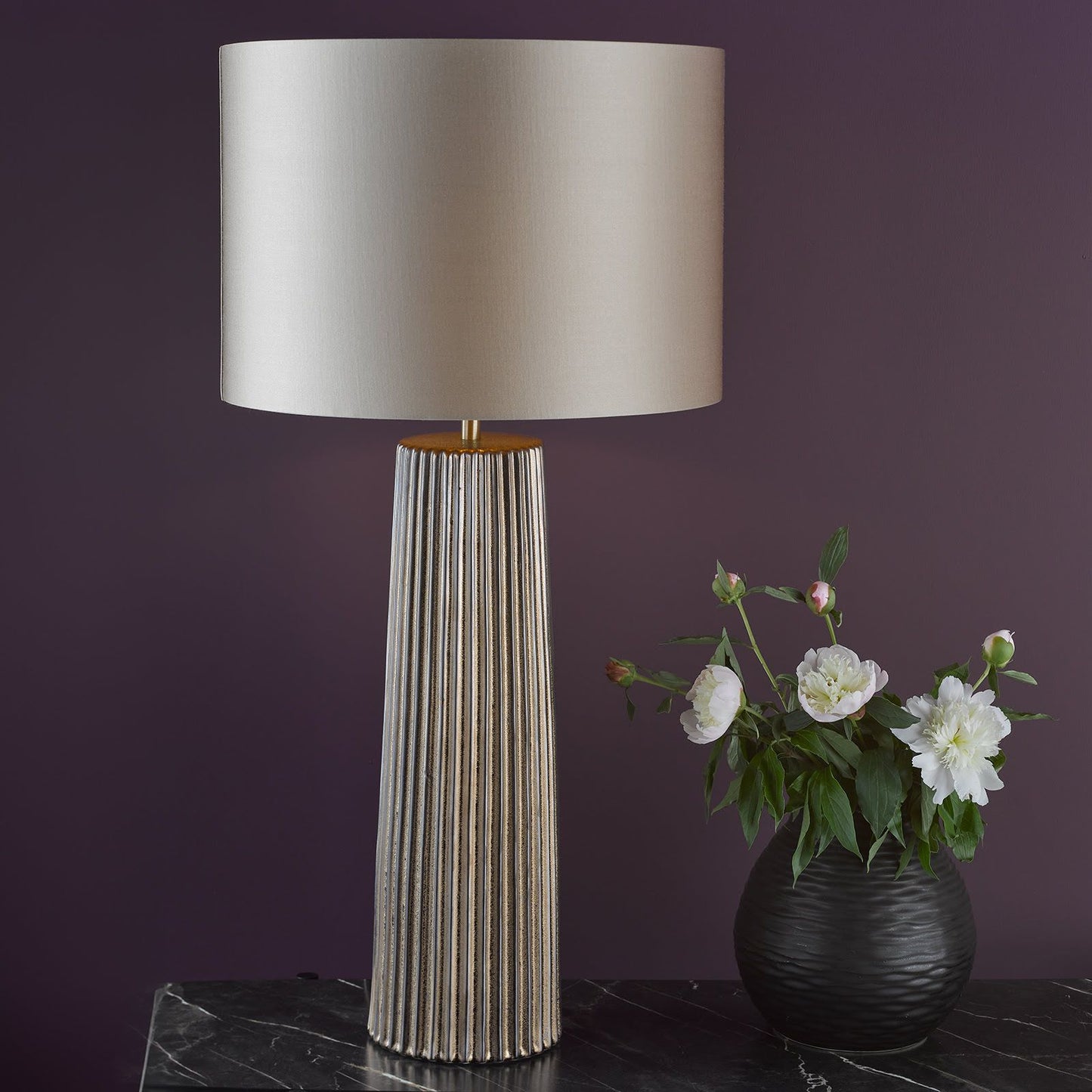 Myla Ceramic Table Lamp Bronze With Shade