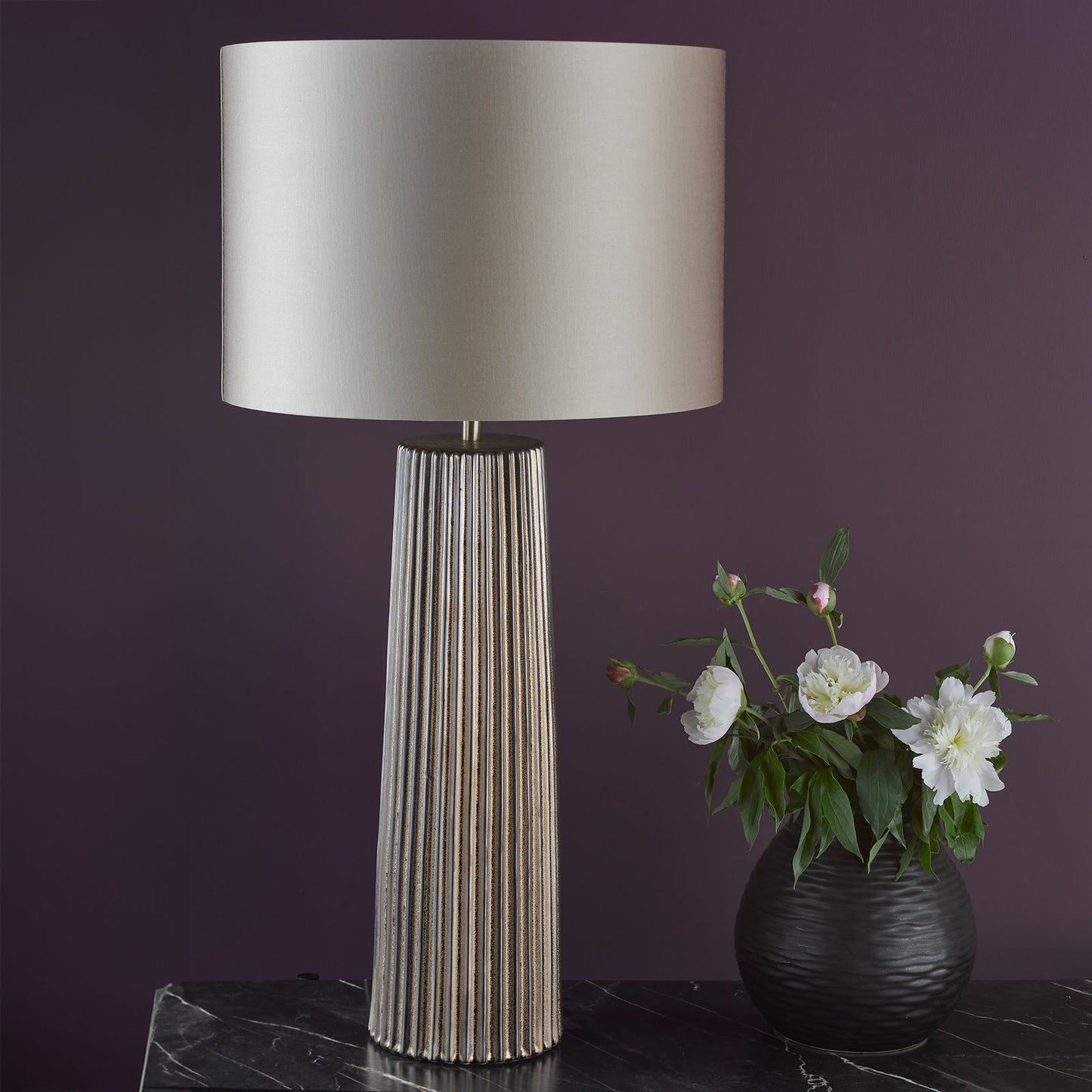 Myla Ceramic Table Lamp Bronze With Shade