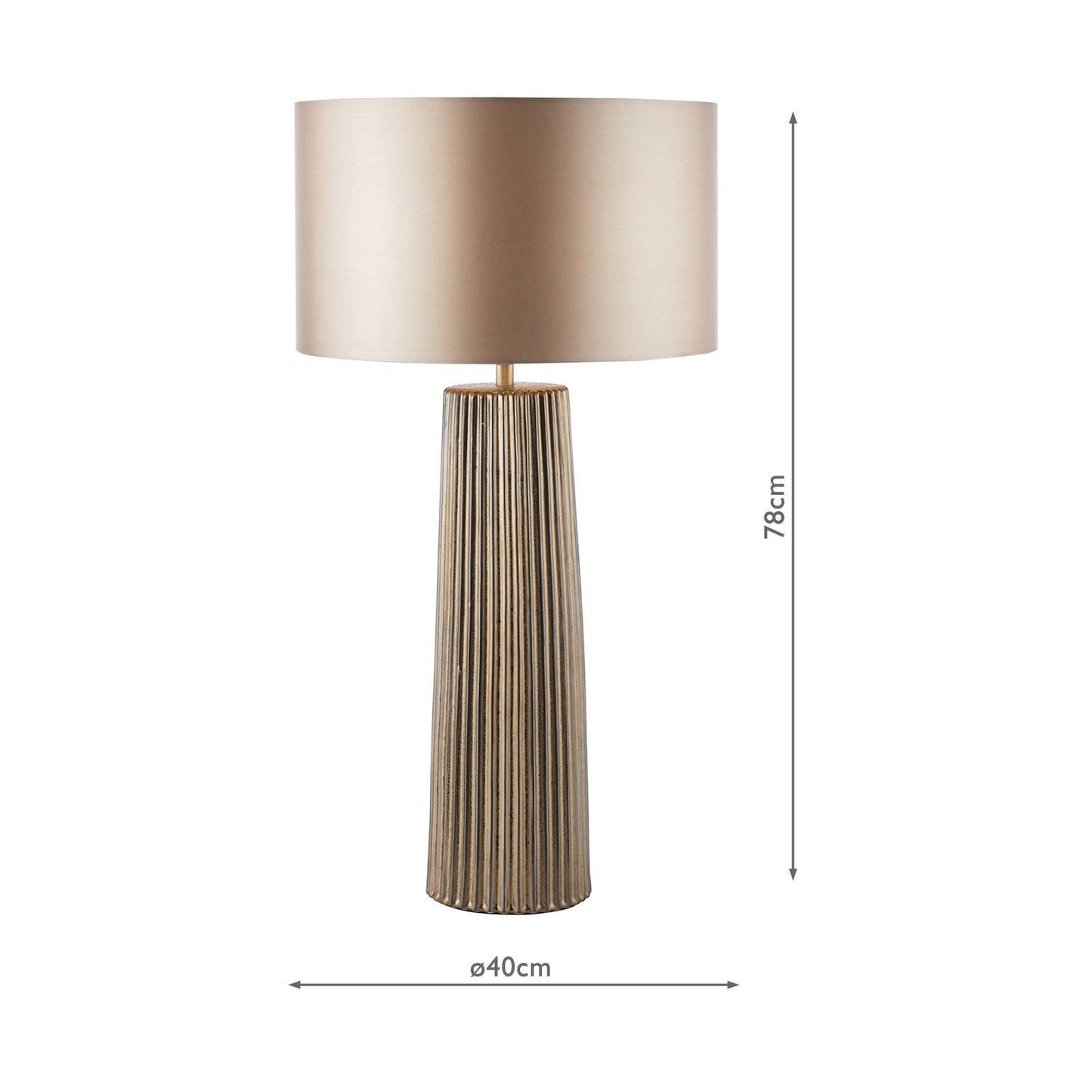 Myla Ceramic Table Lamp Bronze With Shade