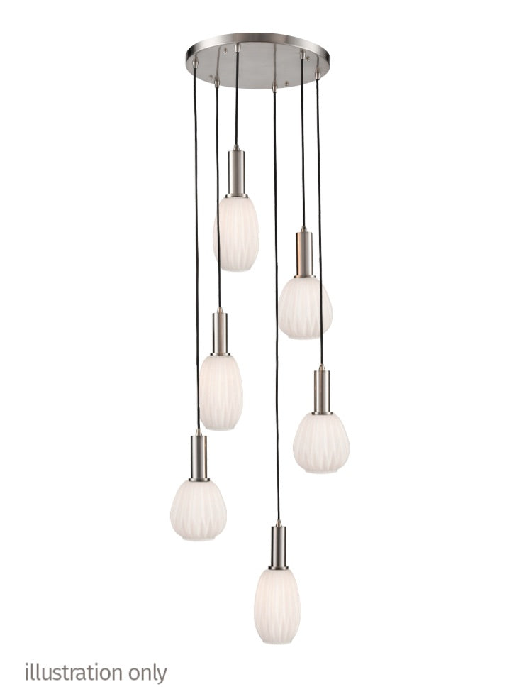 Mezcla 6 light satin nickel spreader only