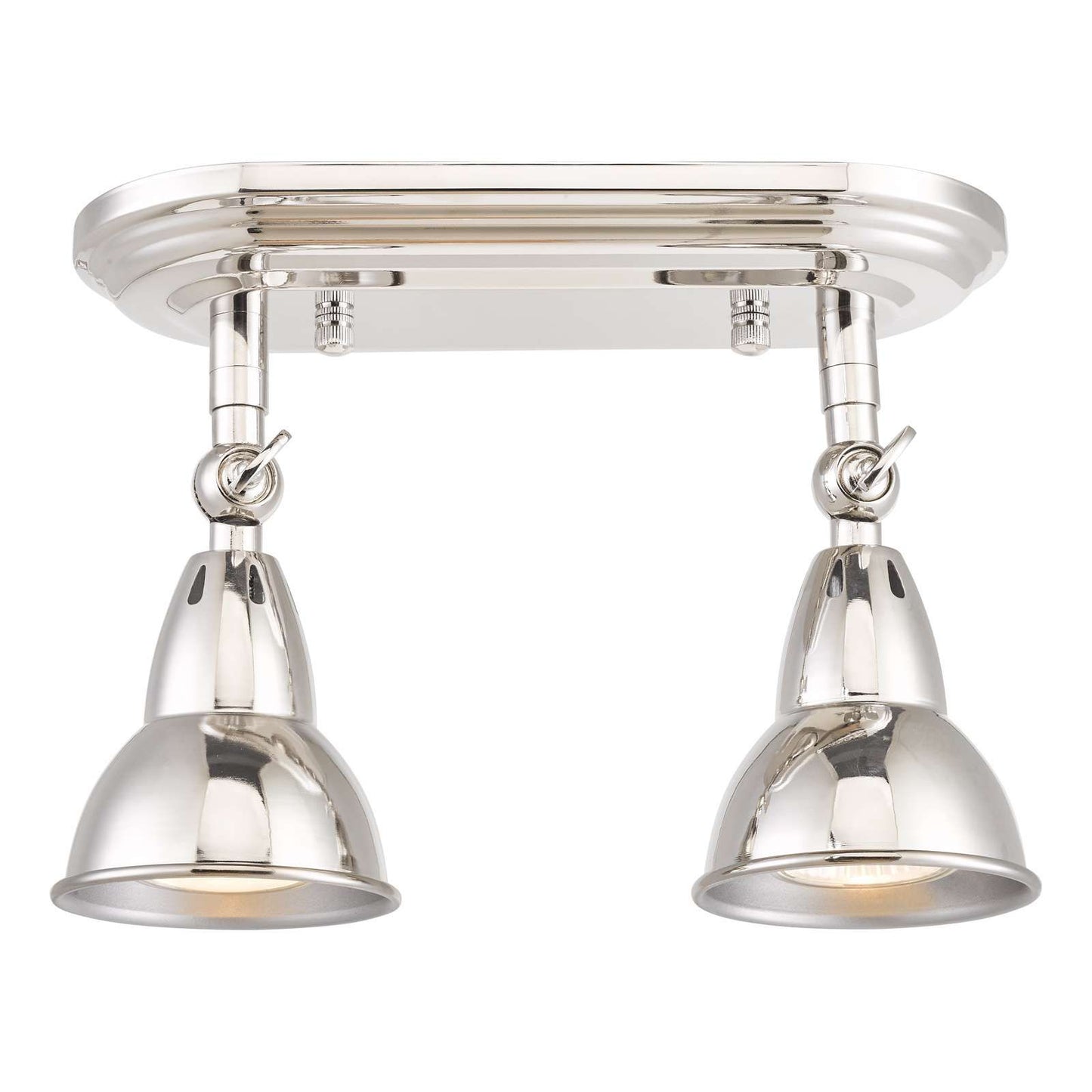 Nathaniel 2 Light Plate Spotlight Polished Nickel