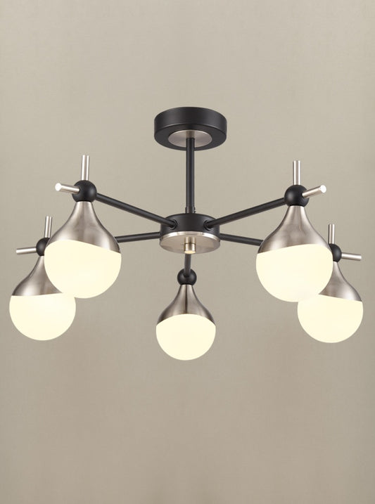 Nexus 5lt semi flush Fitting matt black and satin nickel
