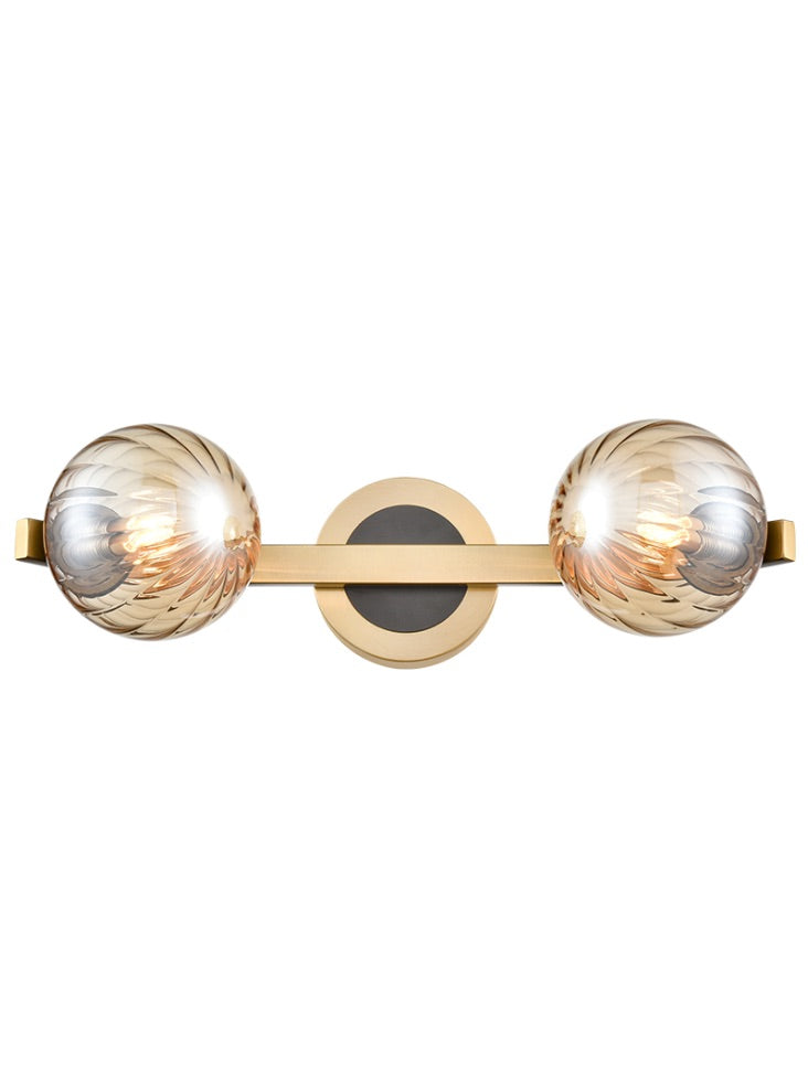 Oculus 2lt Bracket matt black and aged brass