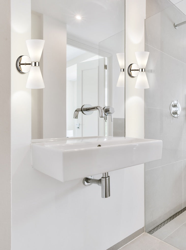 Odeon Satin Nickel Wall Light