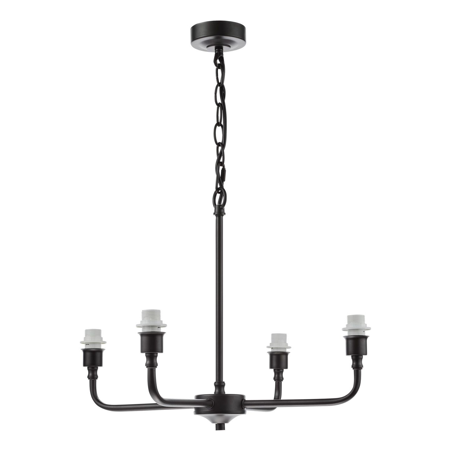 Padme 4 Light Pendant Matt Black Fitting Only