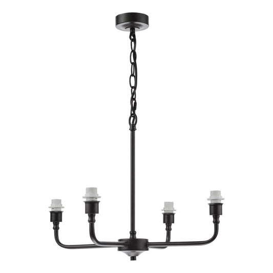 Padme 4 Light Pendant Matt Black Fitting Only