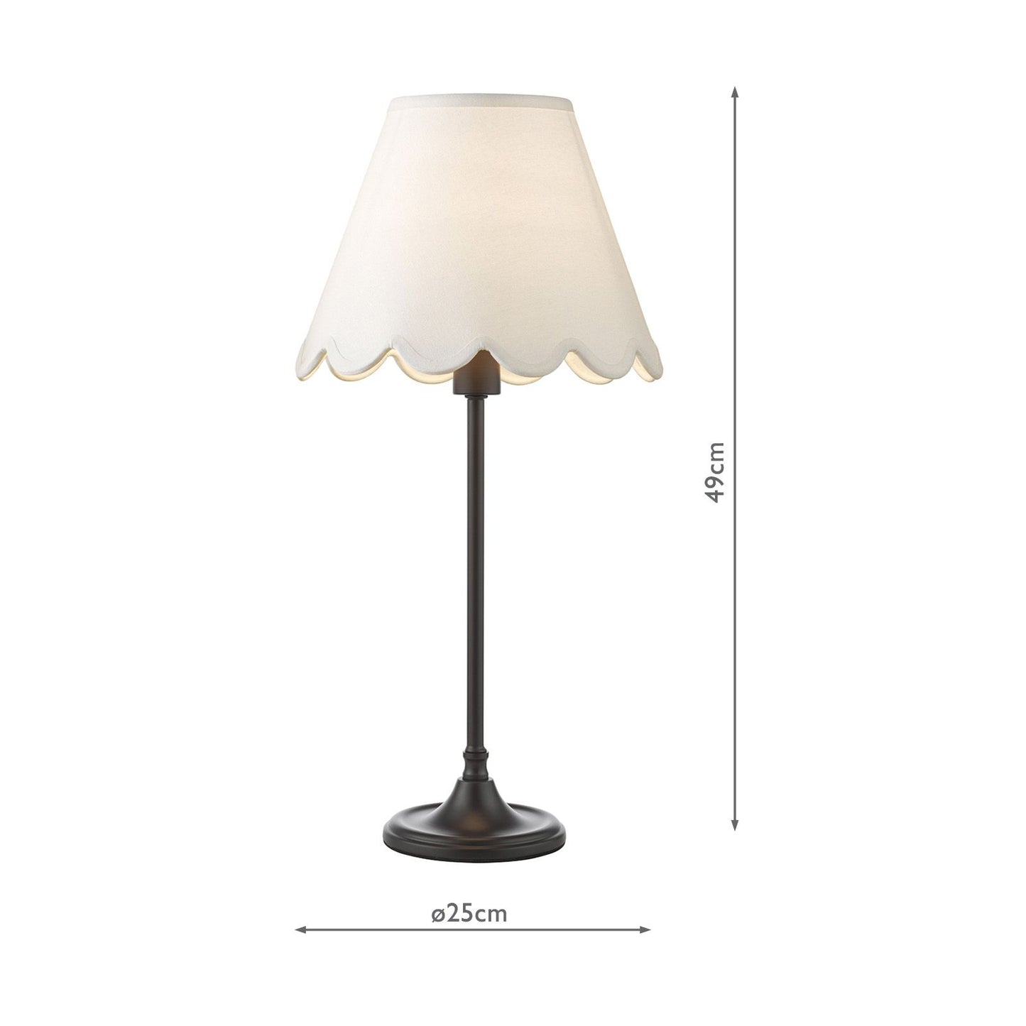 Padme Table Lamp Matt Black With Shade