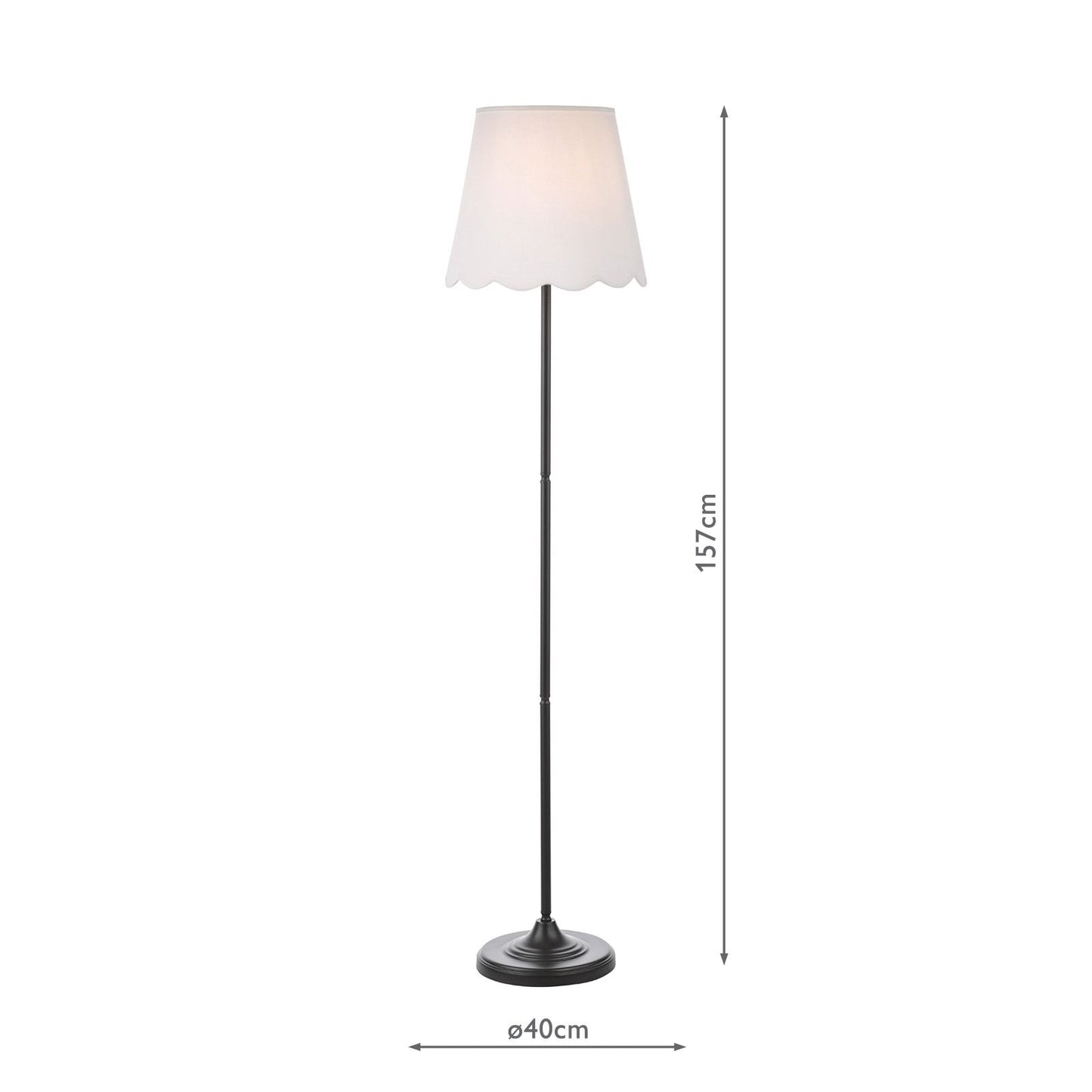 Padme Floor Lamp Matt Black With Shade