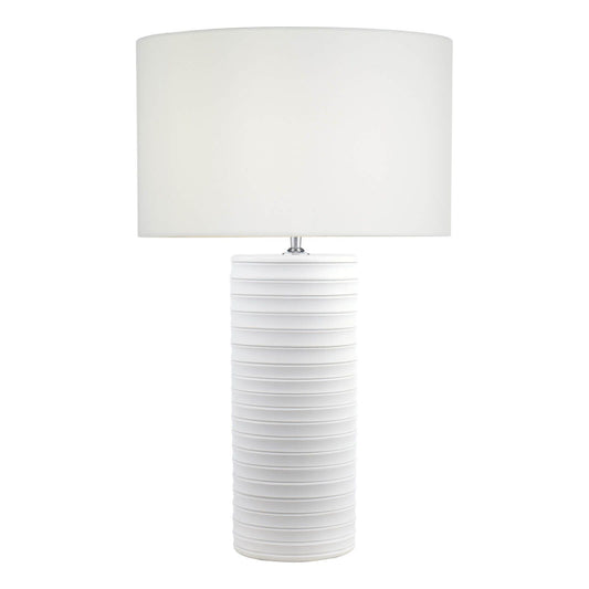 Pascha Table Lamp White Ceramic With Shade