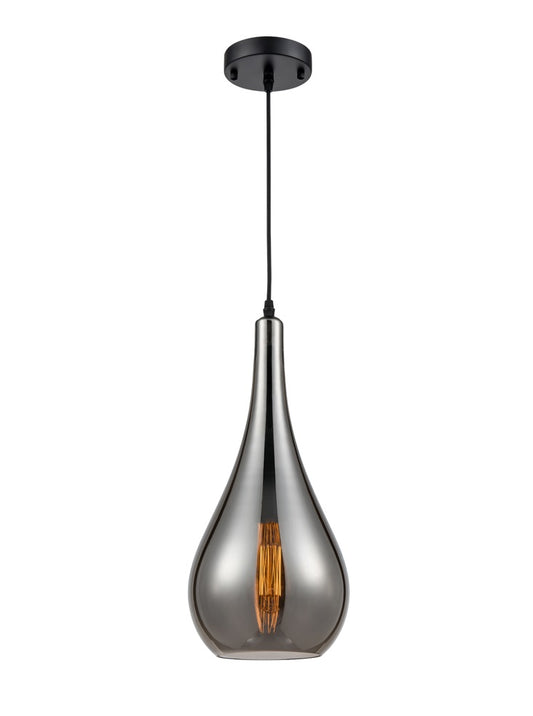 Droplet Smoked Glass  Pendant