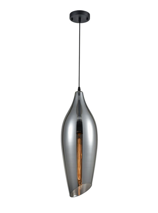 Taper Smoked Glass  Pendant