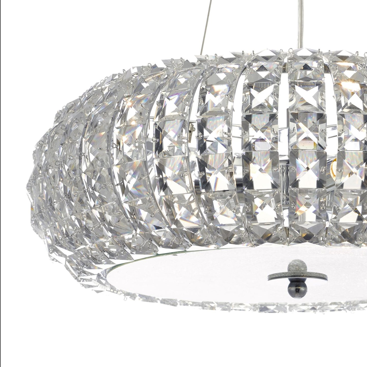 Piazza 3 Light Pendant Polished Chrome Crystal