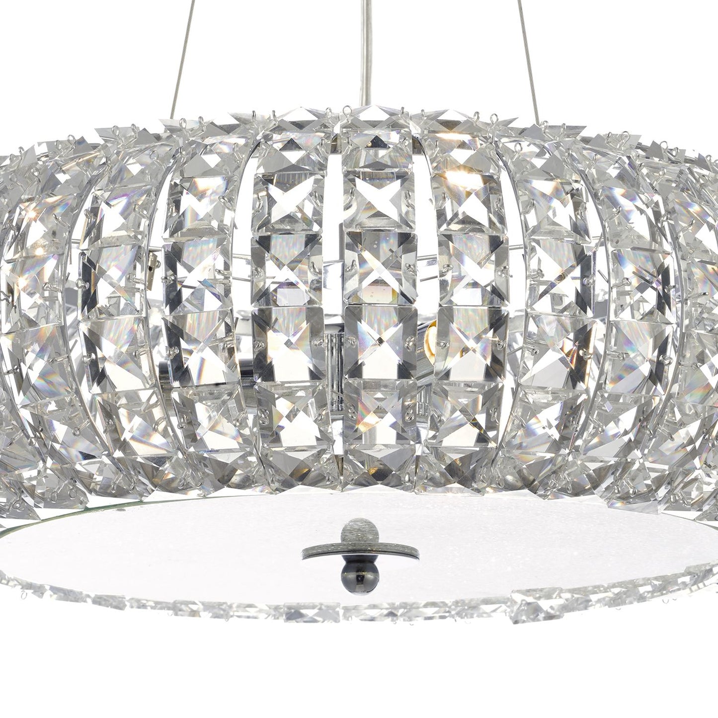 Piazza 3 Light Pendant Polished Chrome Crystal