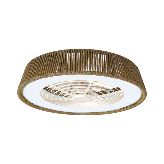 Polinesia Nautica 70W LED Dimmable Ceiling Light With Built-In 35W DC Reversible Fan, Beige Oscu, 4200lm, 5yrs Warranty by Mantra