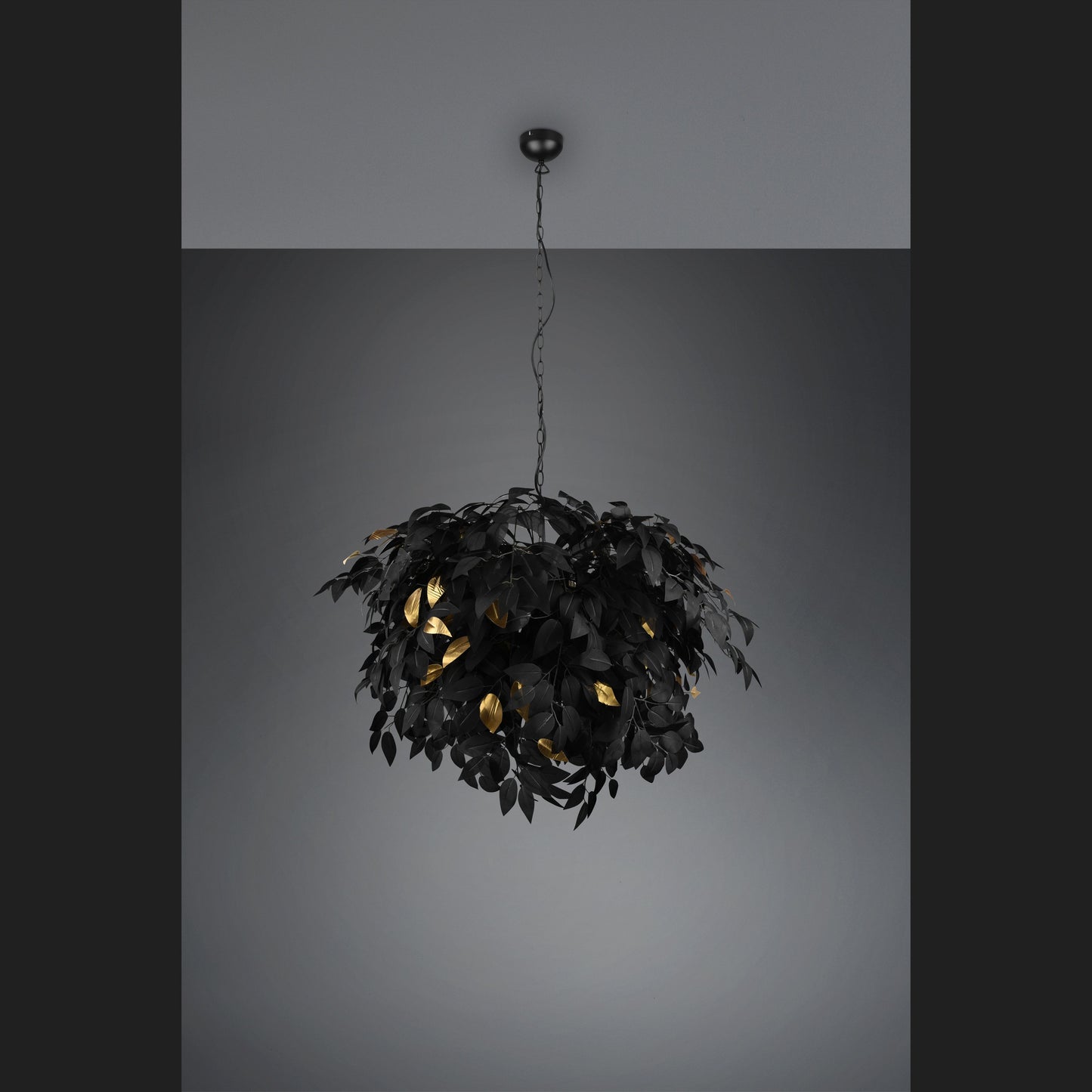 Leavy  - Chandelier - Black - Gold - Reality