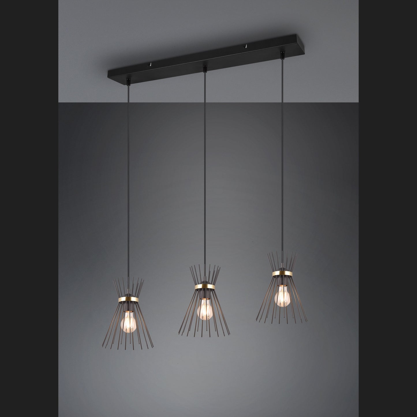 Rod  - Pendant - Black - Gold - Reality
