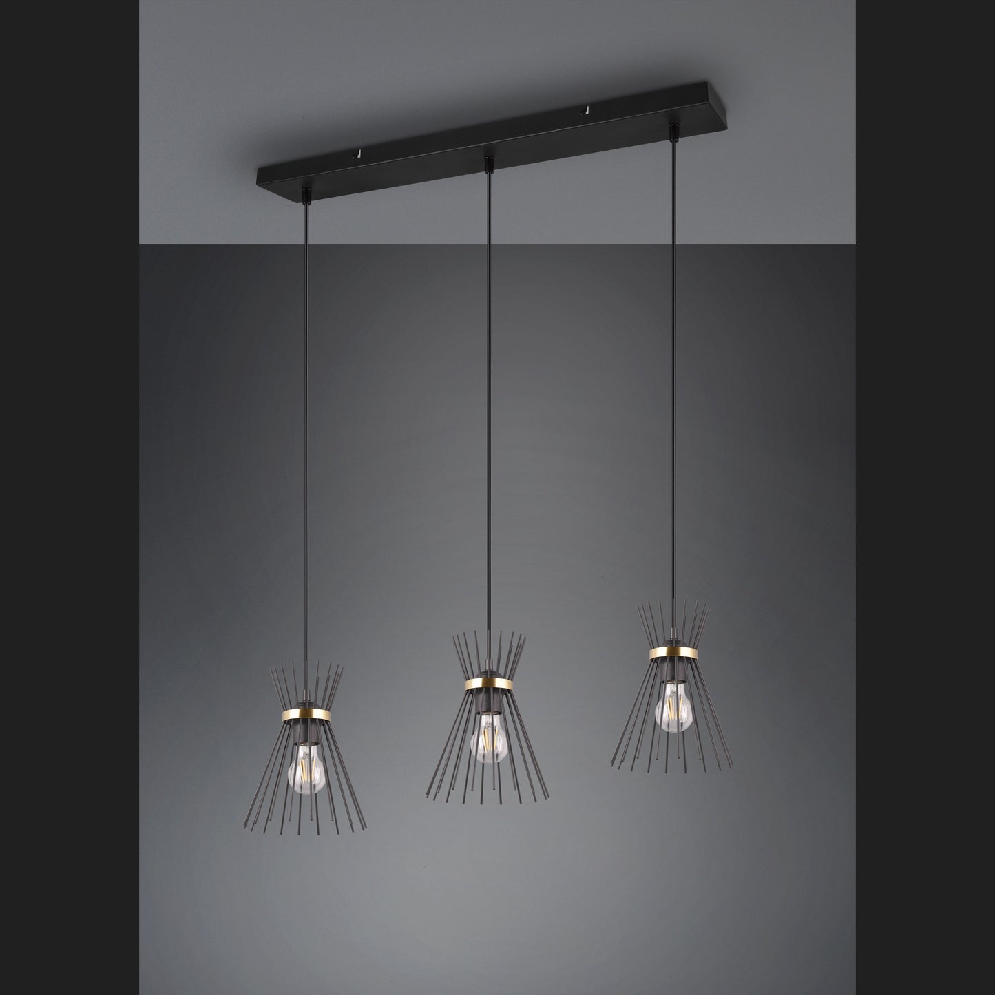 Rod  - Pendant - Black - Gold - Reality