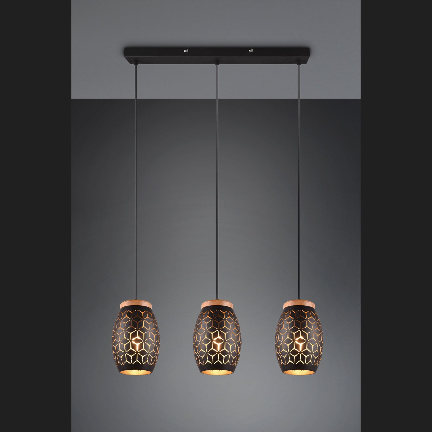 Bidar  - Pendant - Black - Gold - Reality