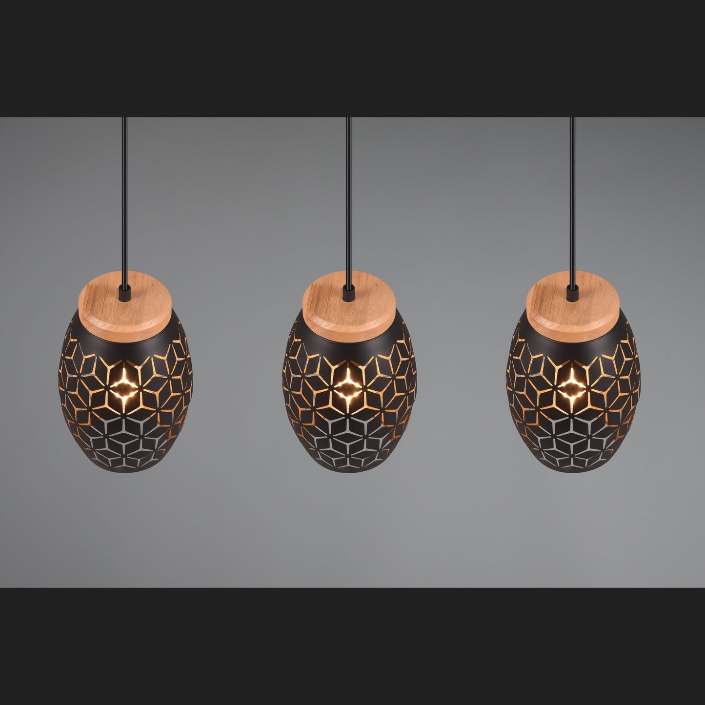Bidar  - Pendant - Black - Gold - Reality