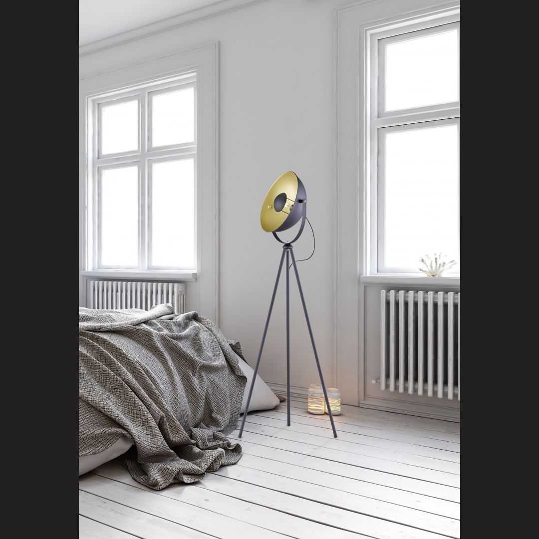 Chewy  - Floor lamp - Black - Gold - Reality