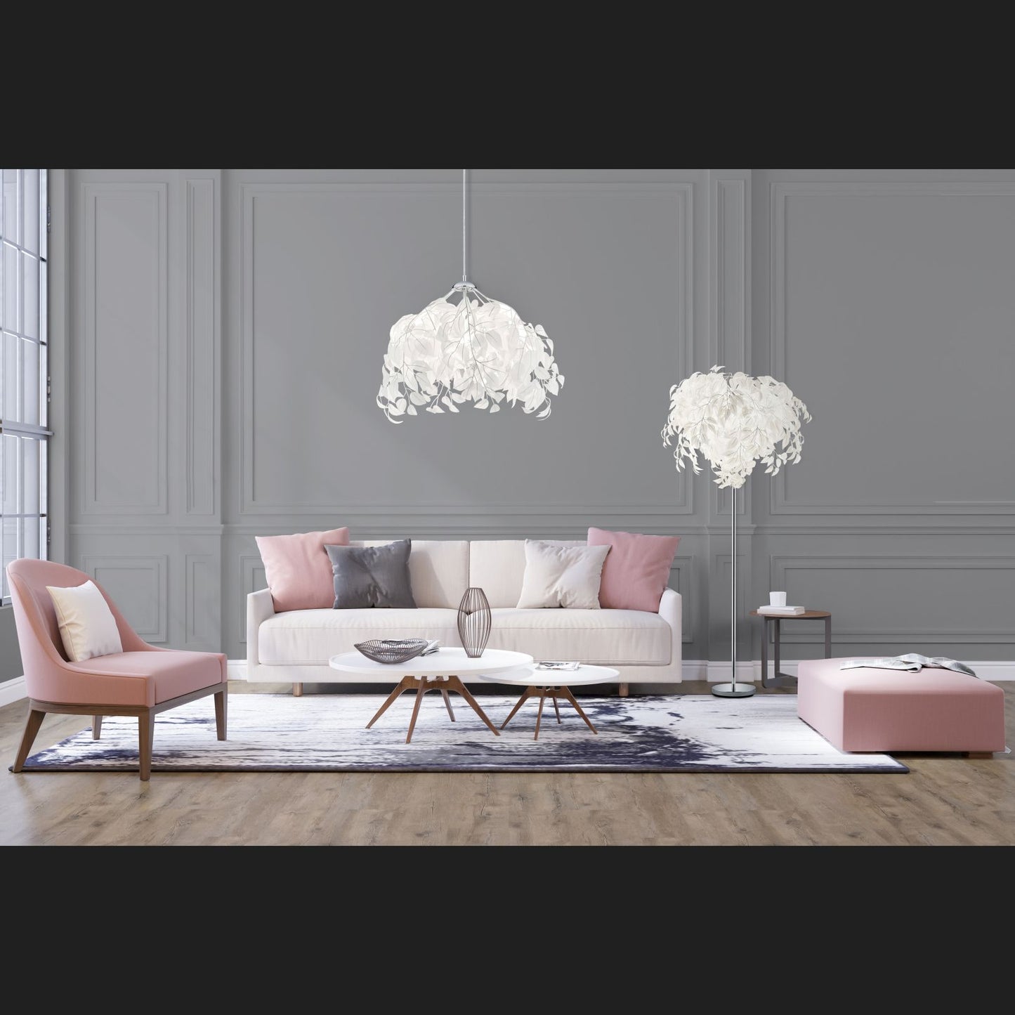 Leavy  - Floor lamp - White - Reality