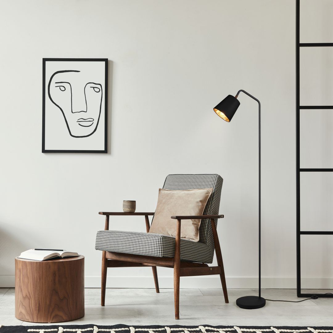 Buddy  - Floor lamp - Black - Gold - Reality