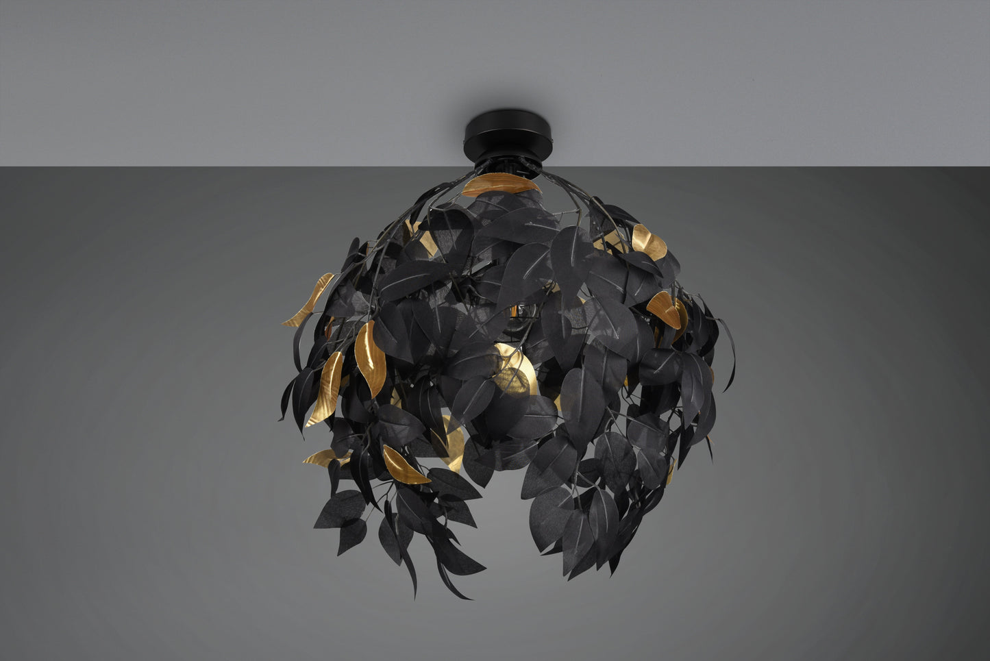 Leavy  - Ceiling lamp - Black - Gold - Reality