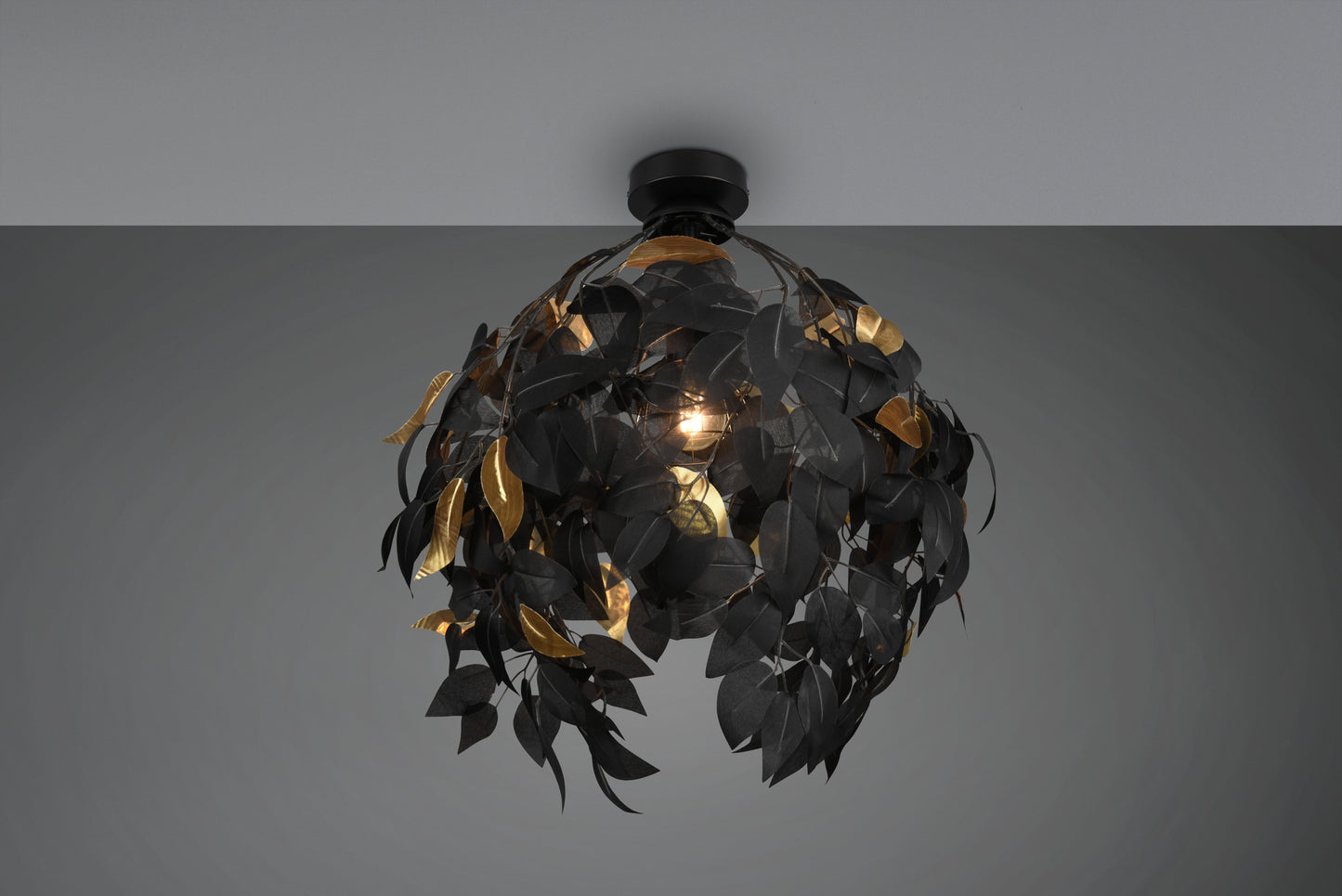 Leavy  - Ceiling lamp - Black - Gold - Reality