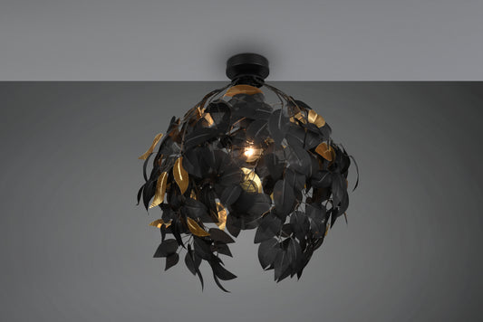 Leavy  - Ceiling lamp - Black - Gold - Reality