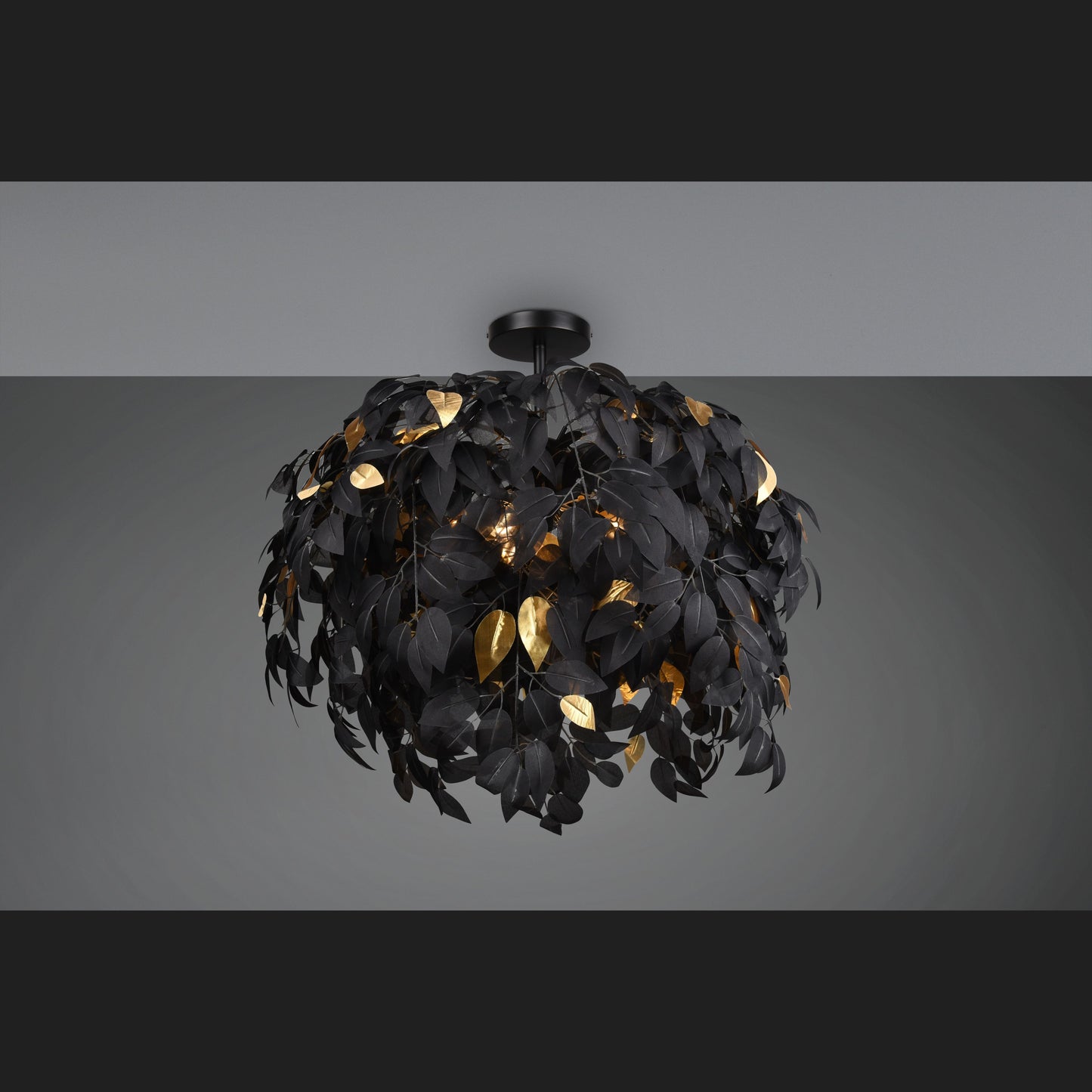 Leavy  - Ceiling lamp - Black - Gold - Reality
