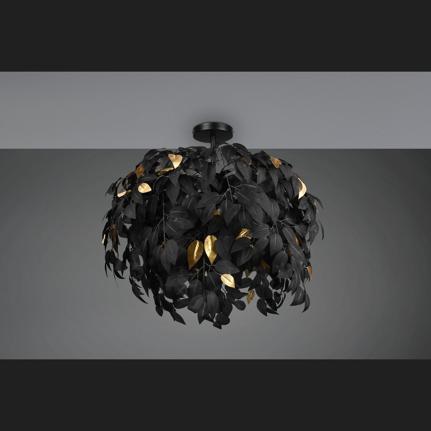 Leavy  - Ceiling lamp - Black - Gold - Reality