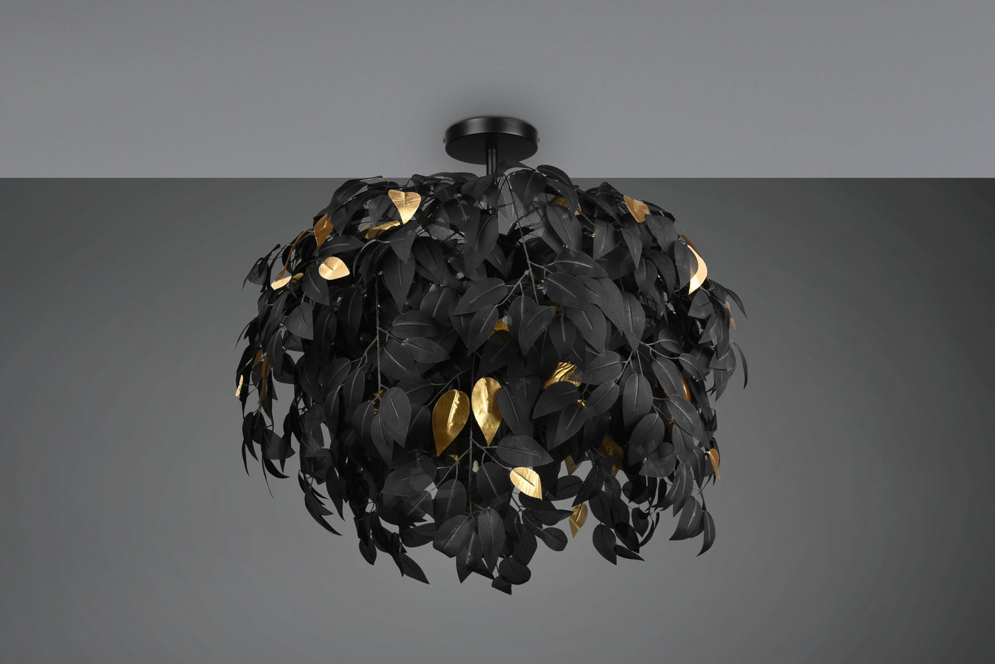 Leavy  - Ceiling lamp - Black - Gold - Reality