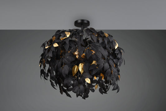 Leavy  - Ceiling lamp - Black - Gold - Reality