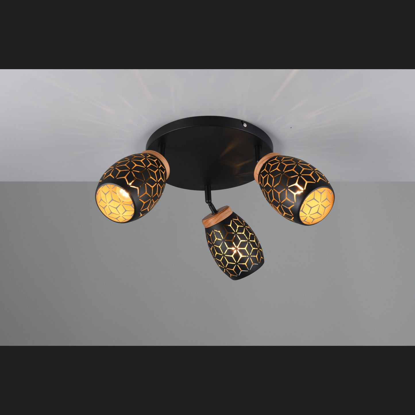 Bidar - Ceiling Lamp - Black Gold - Reality - R61573380
