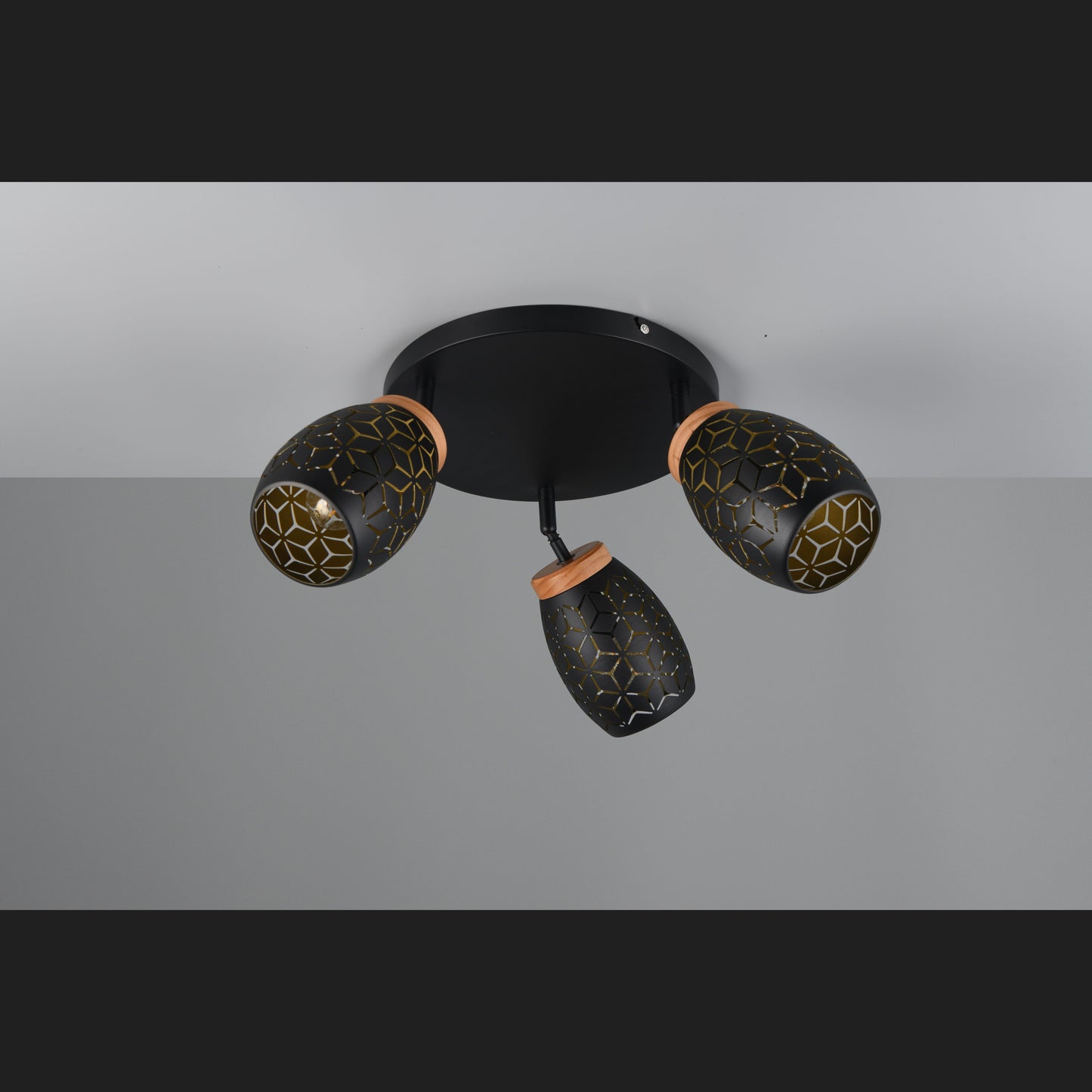 Bidar - Ceiling Lamp - Black Gold - Reality - R61573380
