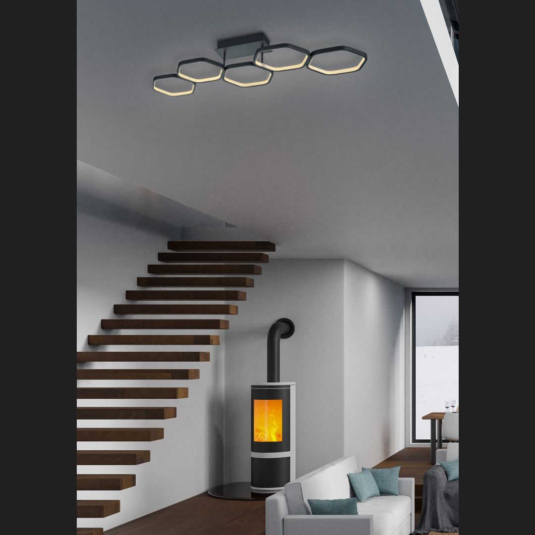 Vigo  - Ceiling lamp - Anthracite - Reality