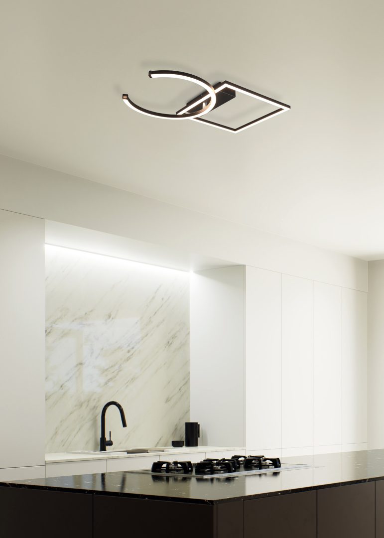 Pivot  - Ceiling lamp - Black Matt - Reality