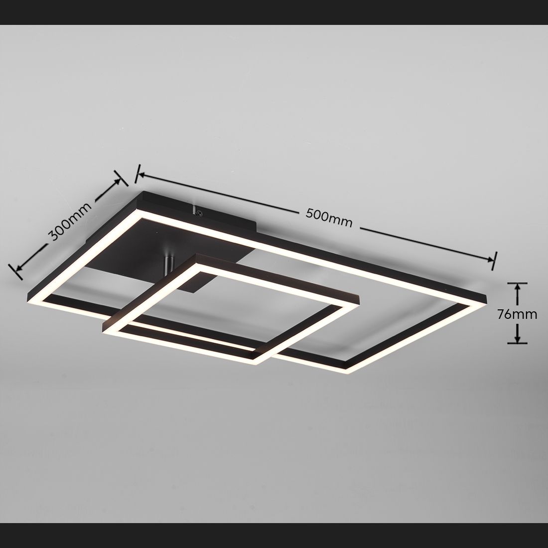 Padella  - Ceiling lamp - Black Matt - Reality