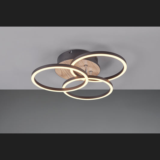 Circle - Ceiling Light - Wood Imitation - Reality - R62823135