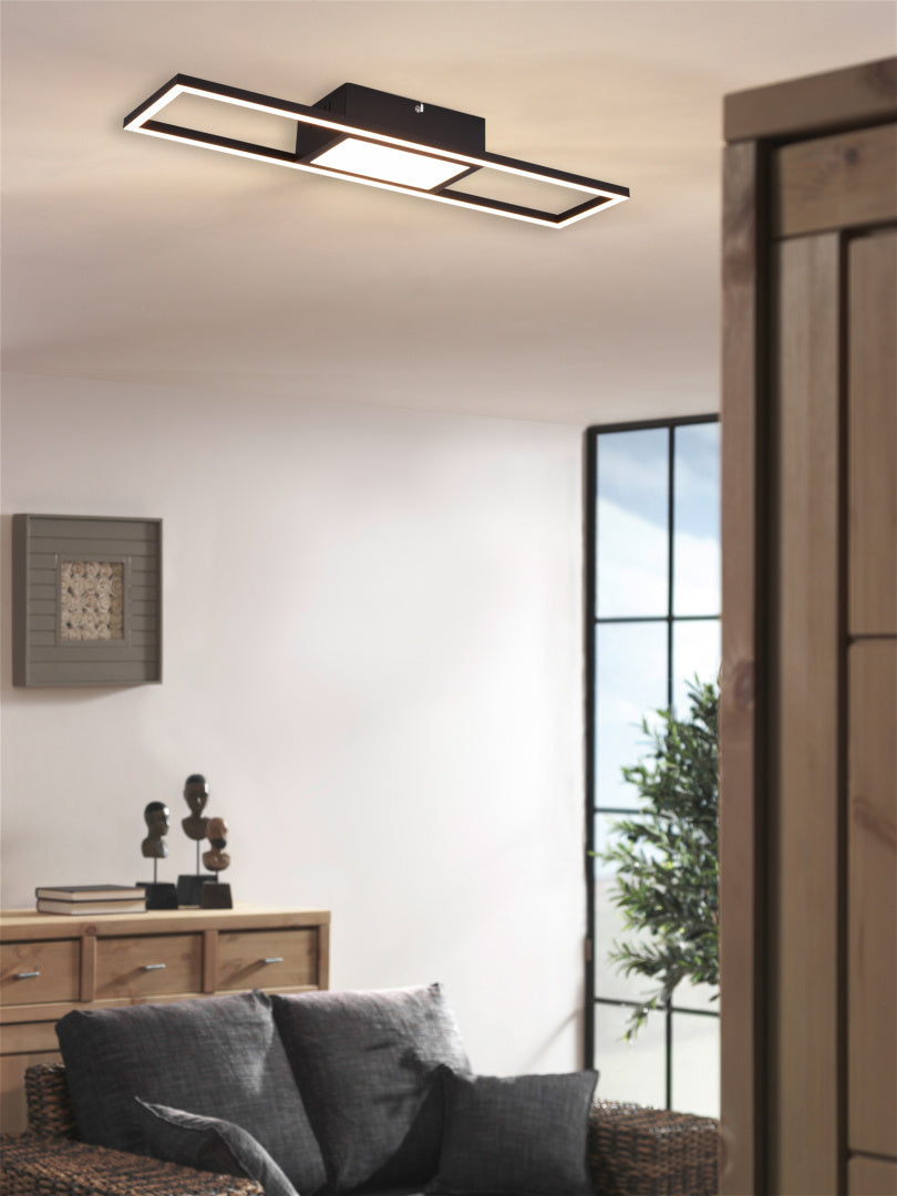 Rigido  - Ceiling lamp - Black Matt - Reality