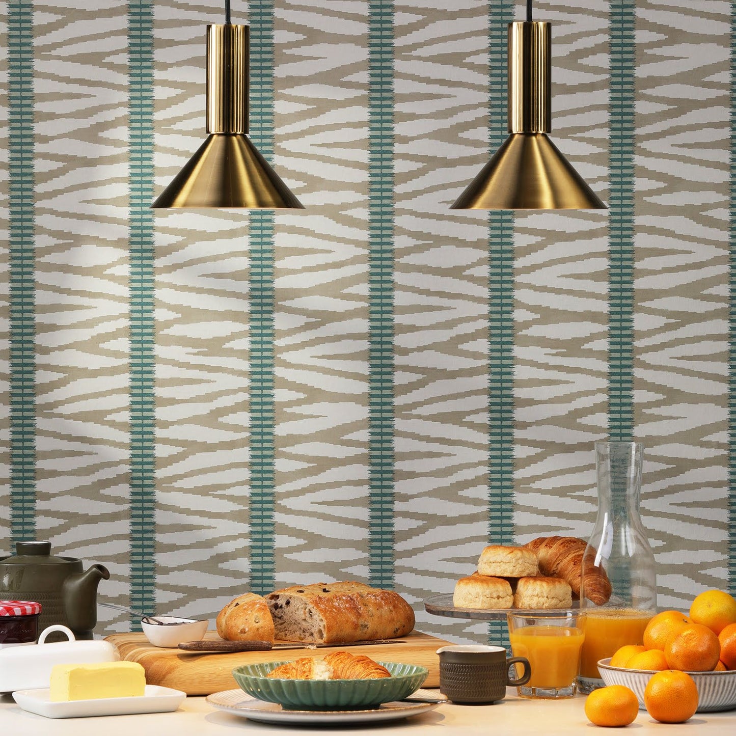Ragnar Pendant/Wall Light Natural Brass