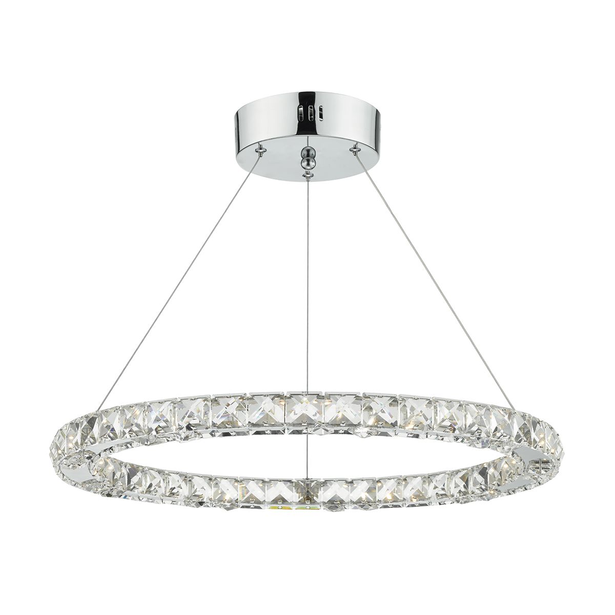 Roma Pendant Polished Chrome Crystal LED