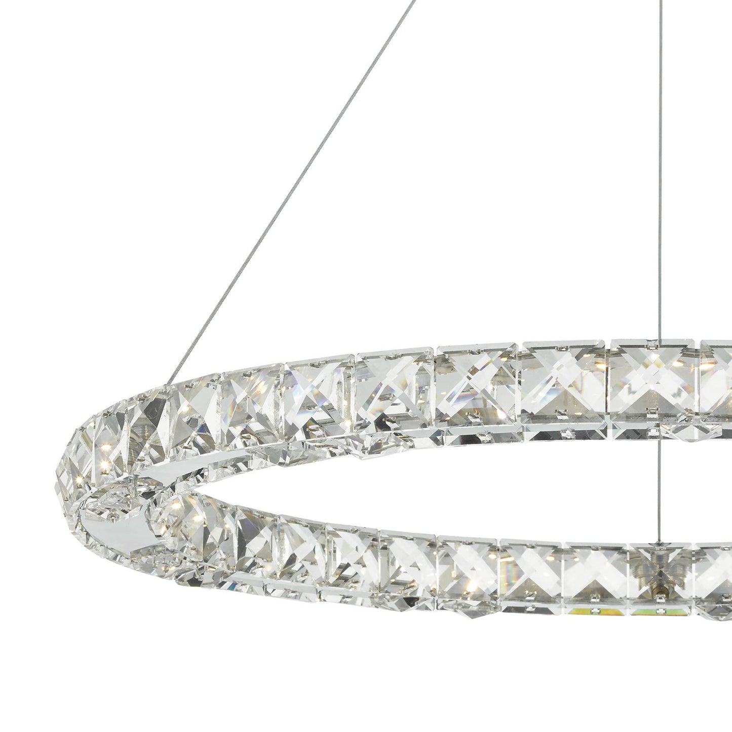 Roma Pendant Polished Chrome Crystal LED