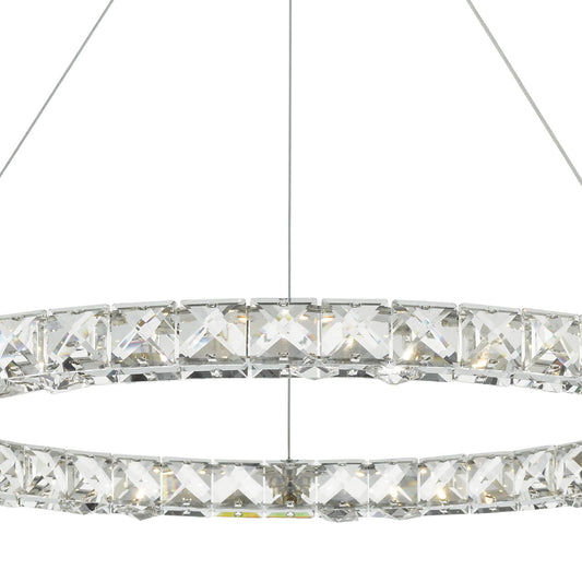 Roma Pendant Polished Chrome Crystal LED