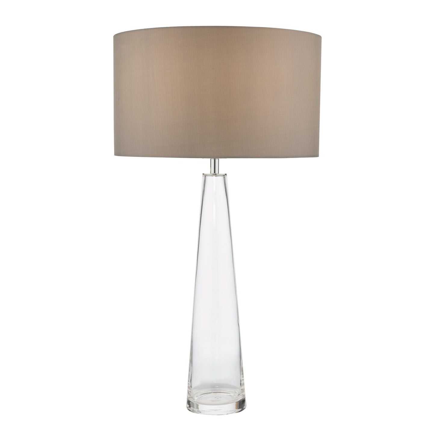 Samara Table Lamp Glass and Polished Chrome With Shade