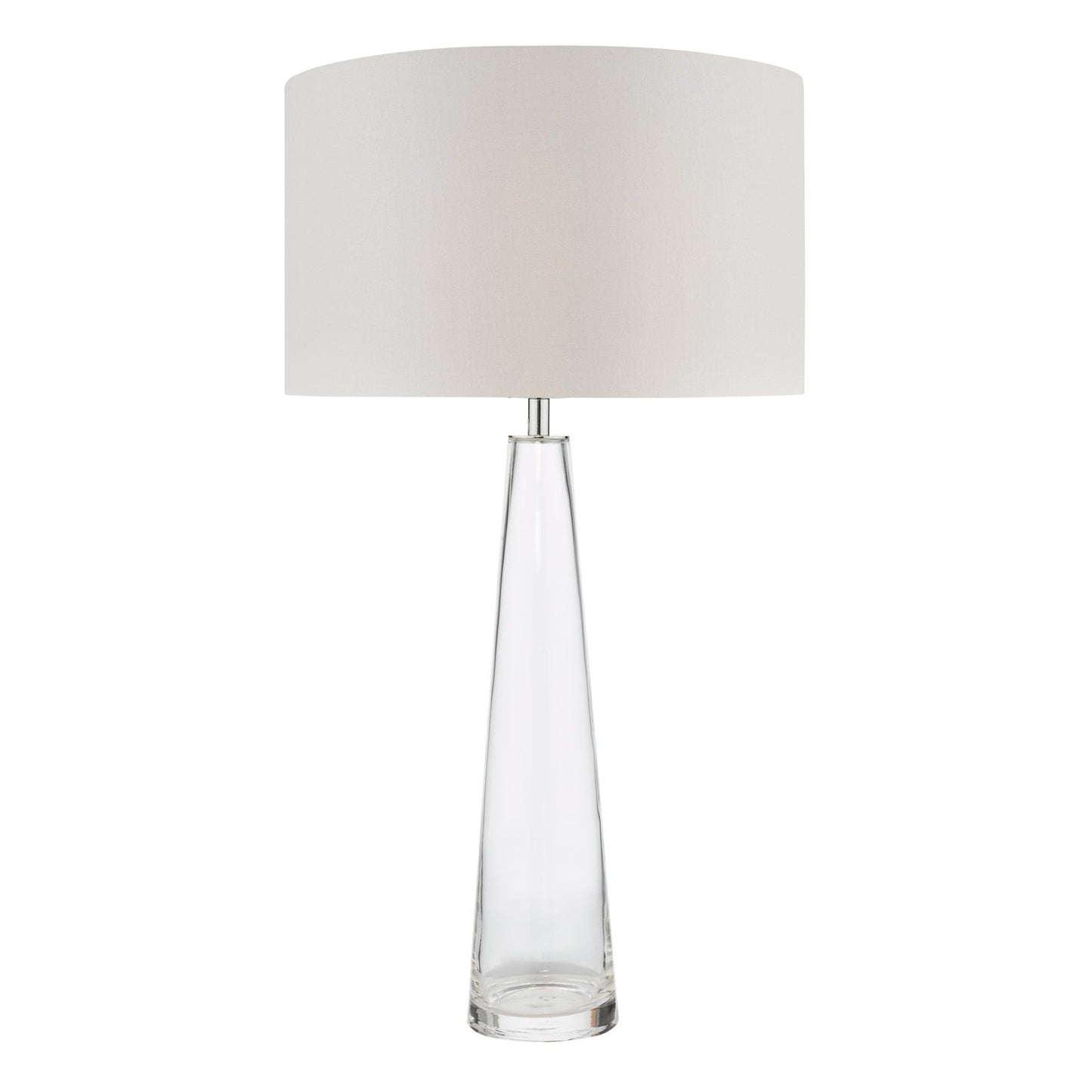 Samara Table Lamp Glass and Polished Chrome With Shade