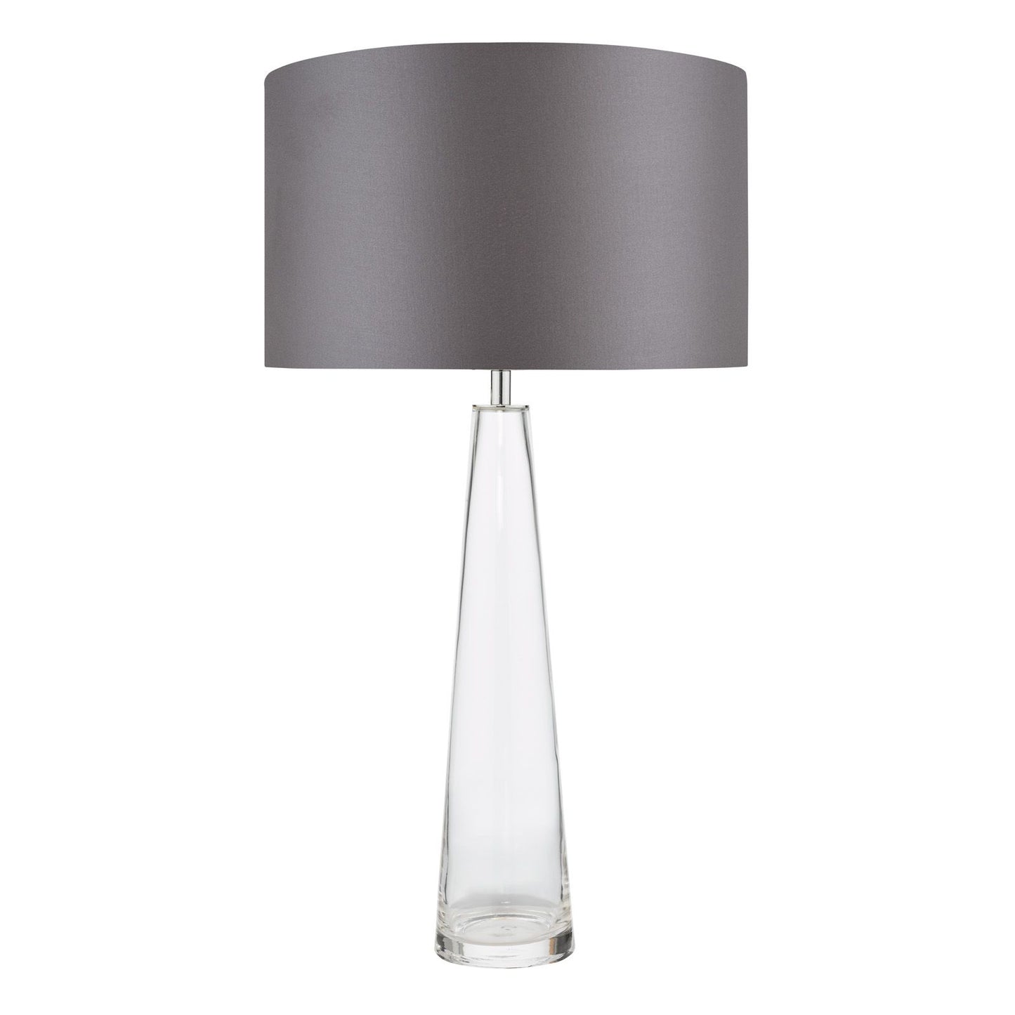 Samara Table Lamp Glass and Polished Chrome With Shade