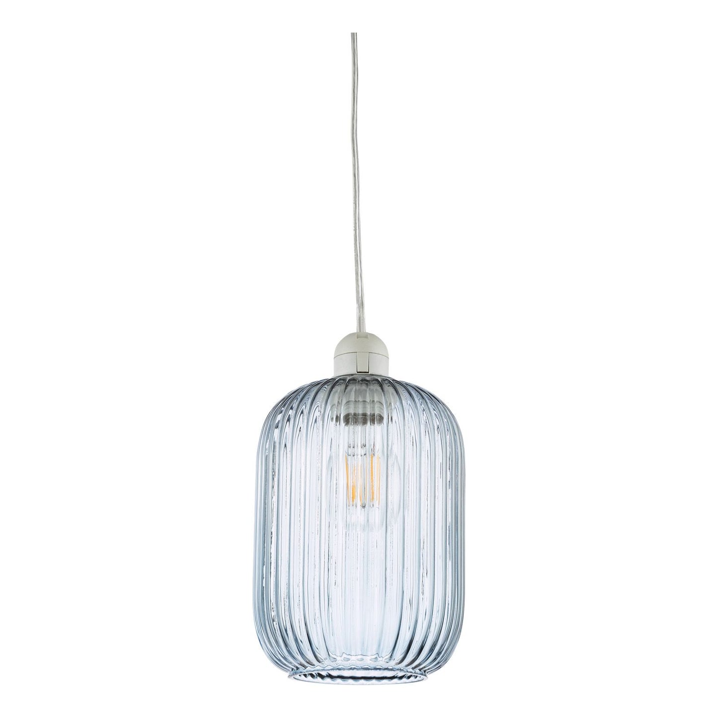 Sawyer Easy Fit Blue Ribbed Glass Shade