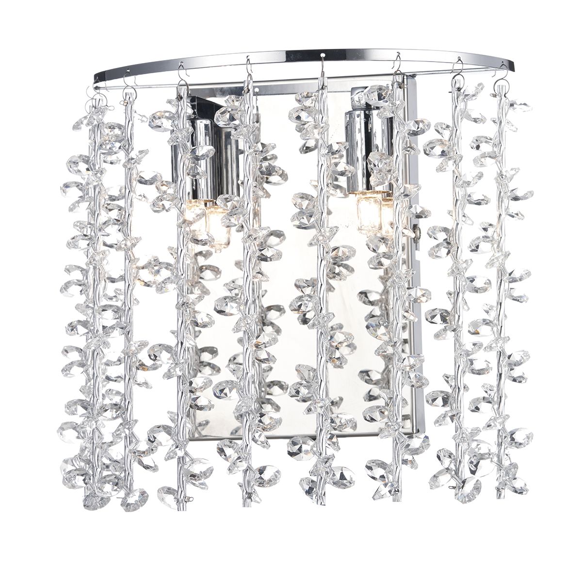 Sestina 2 Light Wall Bracket Decorative Rods with Crystal Beads