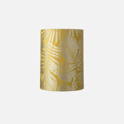 Fabric lampshade D Fern leaves wild Yellow